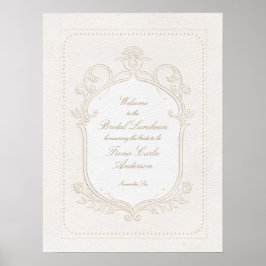 Poster Heirloom Rococo Bridal Luncheon Shower Welcome