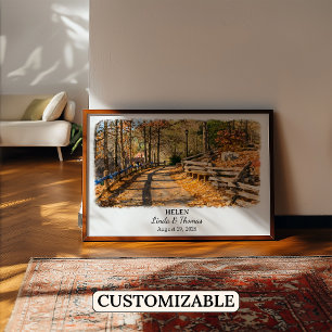 Poster Helen Georgia Affiche, Aquarelle, Sur mesure