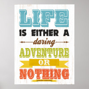 Poster Helen Keller Art-Life Est Soit Une Aventurière Dau