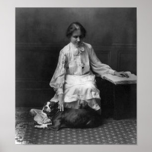 Poster Helen Keller avec le chien