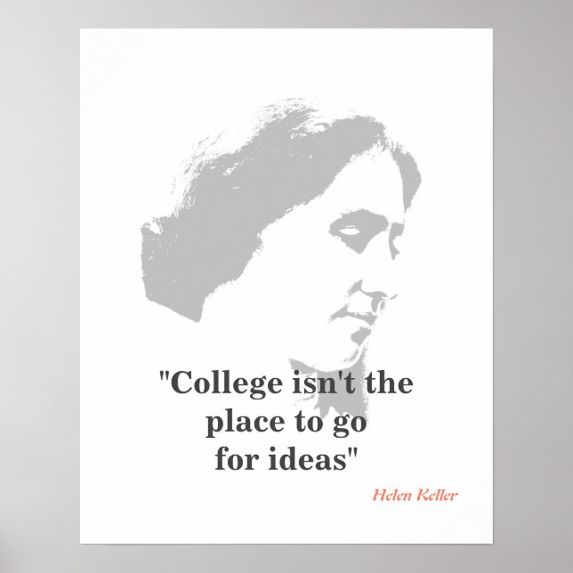 Poster Helen Keller Cite Sur College (Devant)