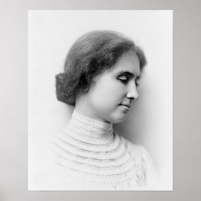 Poster Helen Keller profil vintage photo (Devant)