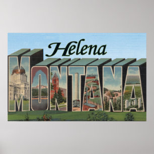 Poster Helena, Montana - Scènes de grandes lettres