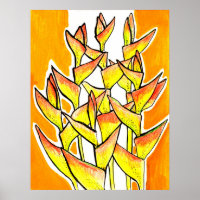 Heliconia Rostrata, Lobster Claw, fleurs tropicale