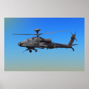 Poster Hélicoptère Apache AH-64