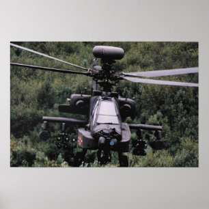 Poster Hélicoptère Apache AH-64