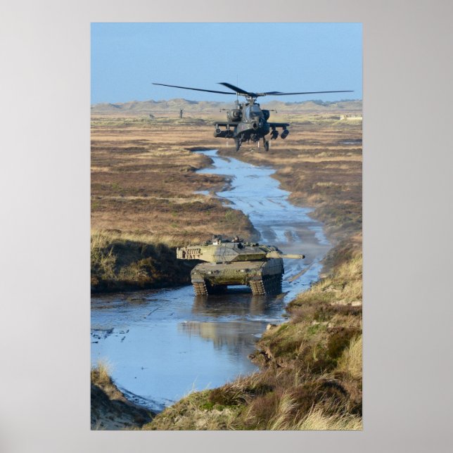Poster Hélicoptère Apache AH-64 (Devant)