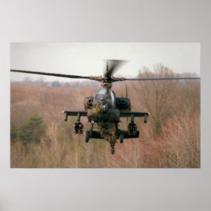 Poster Hélicoptère Apache AH-64