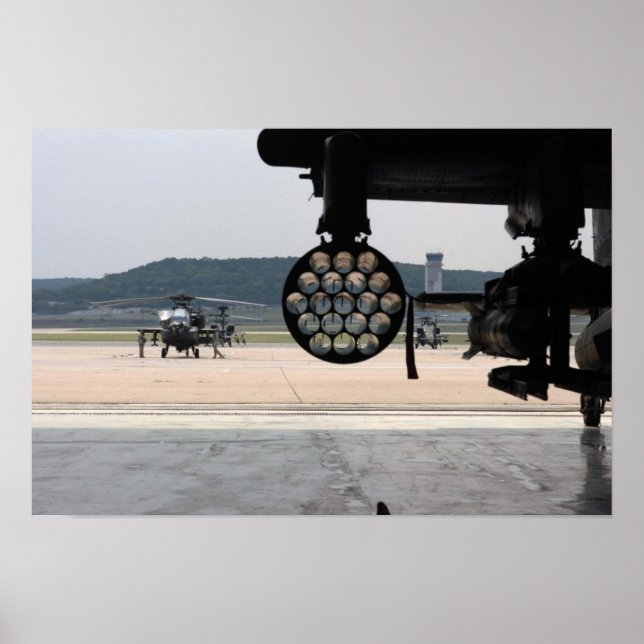 Poster Hélicoptère Apache AH-64 (Devant)