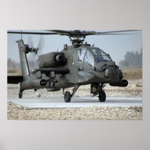 Poster Hélicoptère Apache AH-64