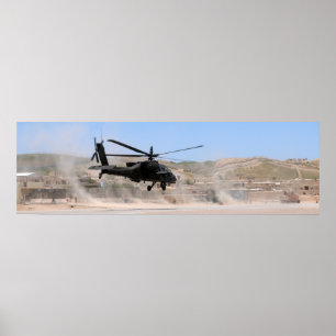 Poster Hélicoptère Apache AH-64