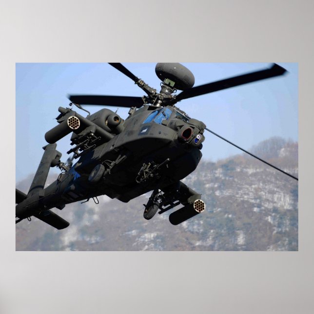 Poster Hélicoptère Apache AH-64D (Devant)