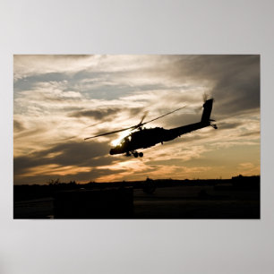Poster Hélicoptère Apache AH-64D