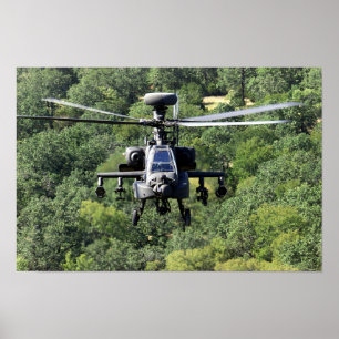 Poster Hélicoptère Apache AH-64D