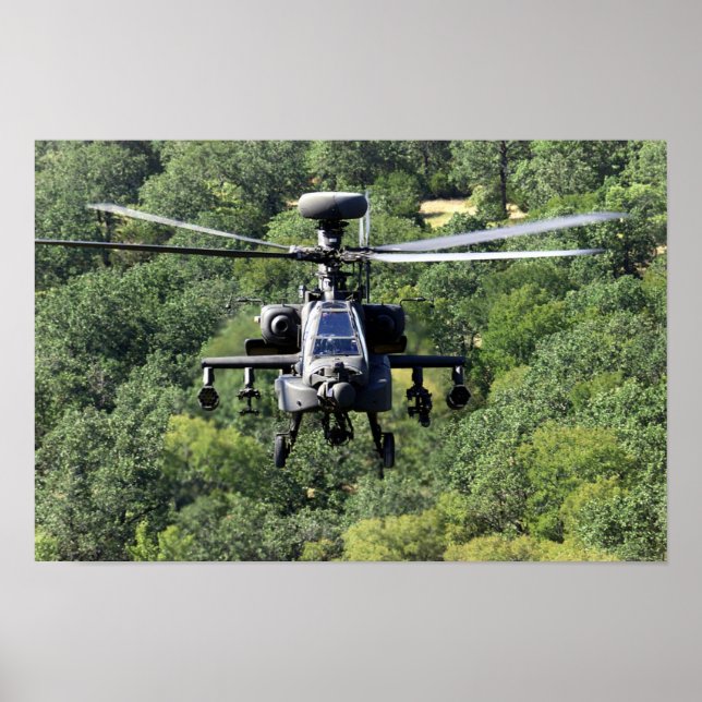 Poster Hélicoptère Apache AH-64D (Devant)