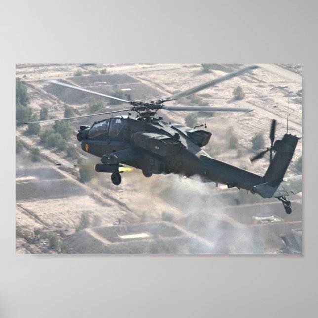 Poster Hélicoptère Apache AH-64D (Devant)