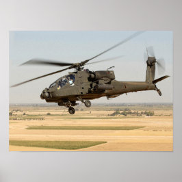 Poster Hélicoptère d'AH-64 Apache