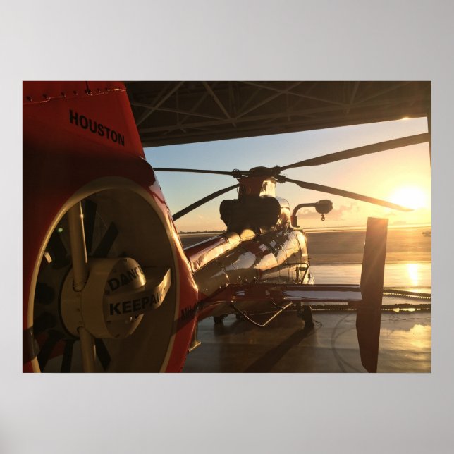 Poster Hélicoptère Dolphin MH-65D de la Garde côtière (Devant)