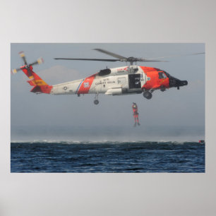 Poster Hélicoptère Jayhawk MH-60 de la Garde côtière