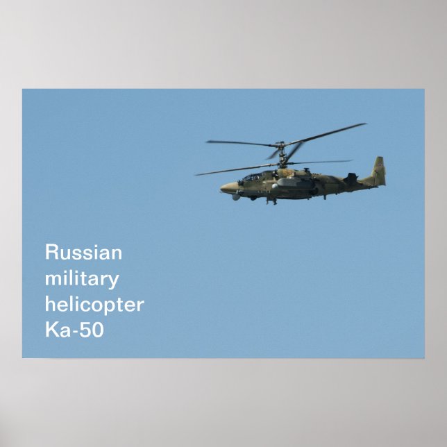Poster hélicoptère militaire russe Ka-50 (Devant)