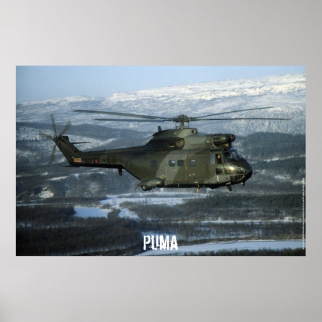 Poster hélicoptère Puma (Devant)