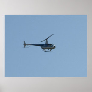 Poster Hélicoptère Robinson R44 Raven II.