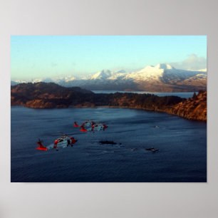 Poster Hélicoptères de la Garde côtière MH-60 Jayhawk