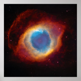 Poster Helix Nebula ou NGC 7293 Voir avec TVH, ZGOA