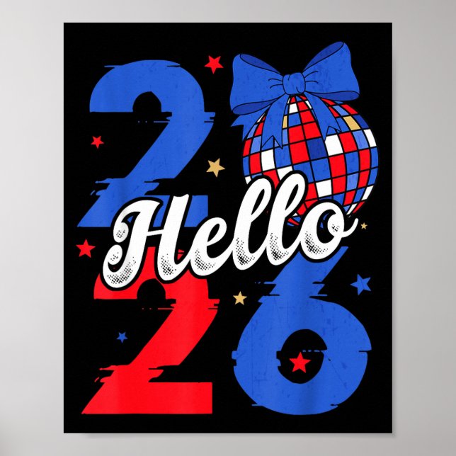 Poster Hello 2026 Happy New Year 2026 New Year's Eve Part (Devant)
