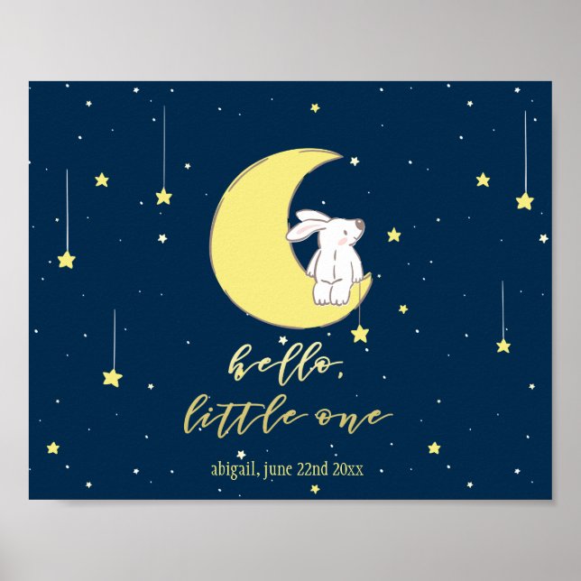Poster Hello Little One - Joli lapin sur la pépinière de  (Devant)