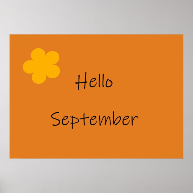 Poster "Hello September" (Devant)