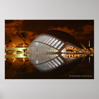 Poster Hemisferic Valencia, Ciudad de las Artes y las Cie