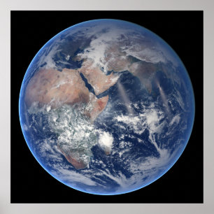 Poster Hémisphère Est Sur La Planète Terre.