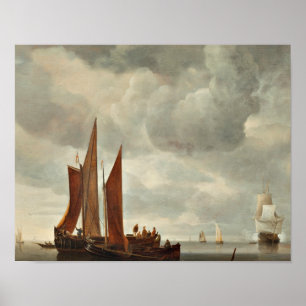 Poster Hendrick Dubbels - Navires En Dehors De Dordrecht