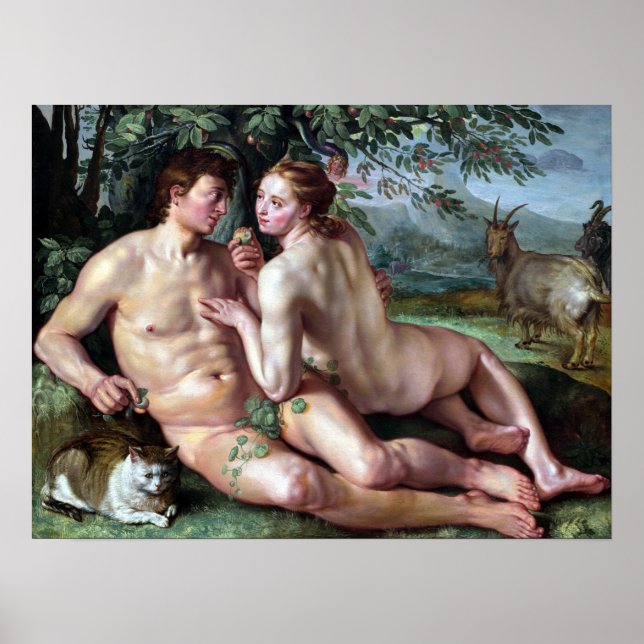 Poster Hendrik Goltzius La chute de l'homme (Devant)