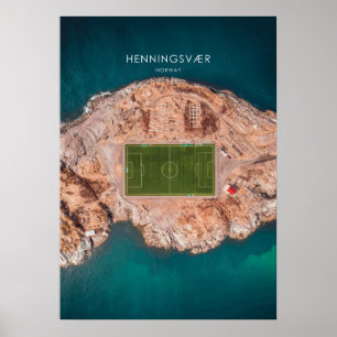 Poster Henningsvaer, Norvège Illustration de voyage