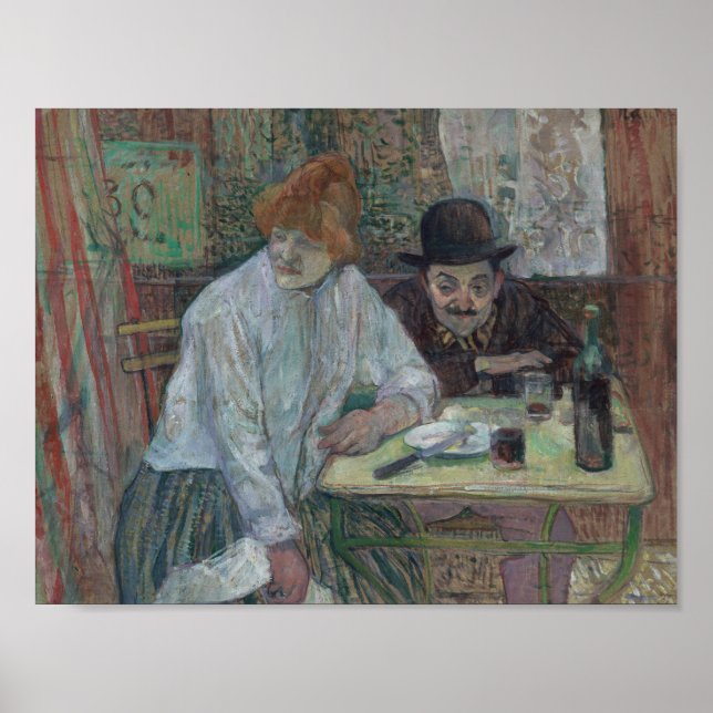 Poster Henri de Toulouse-Lautrec - Au Café La Mie (Devant)