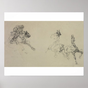 Poster Henri De Toulouse-Lautrec   Etude de Chevaux (rect