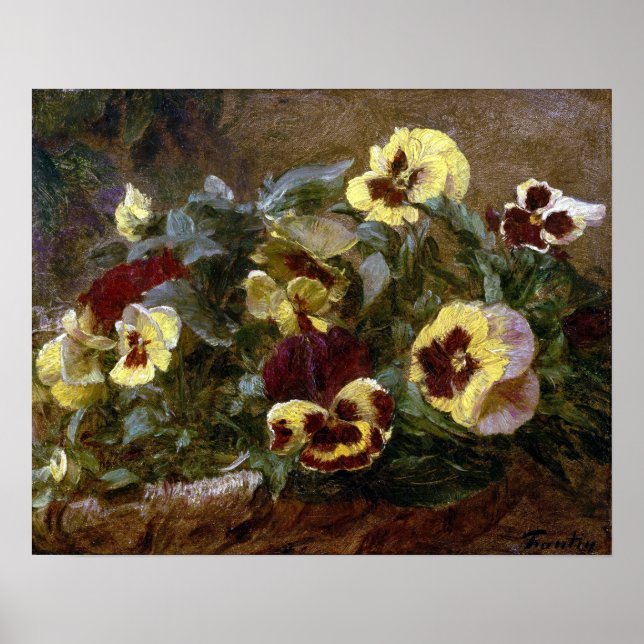 Poster Henri Fantin-Latour Pansies (Devant)