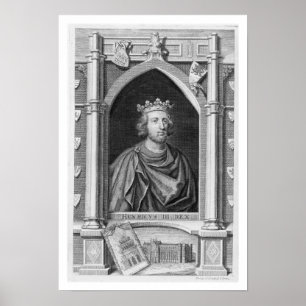 Poster Henri III (1207-72) Roi d'Angleterre de 1216, eng