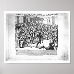 Poster Henri IV guérissant les victimes de la scrofule