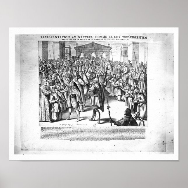 Poster Henri IV guérit les malades de la scrofula (Devant)