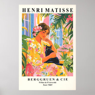 Poster Henri Matisse Impression, Chat Noir, Femme, Tropic