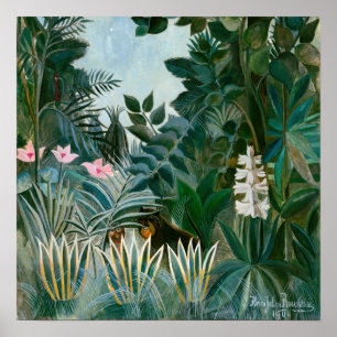 Poster Henri Rousseau - La jungle équatoriale