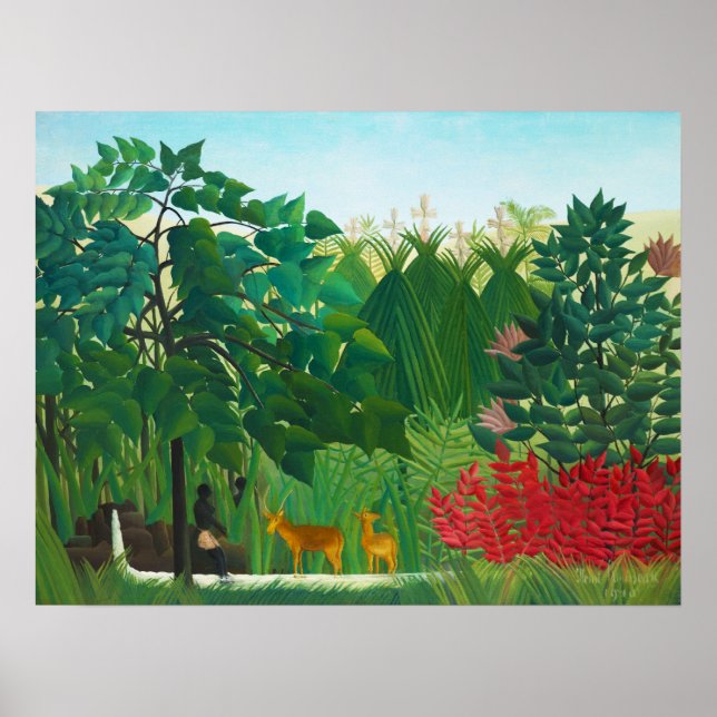 Poster Henri Rousseau L'affiche de la cascade (Devant)
