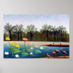 Poster Henri Rousseau - Les flamants roses