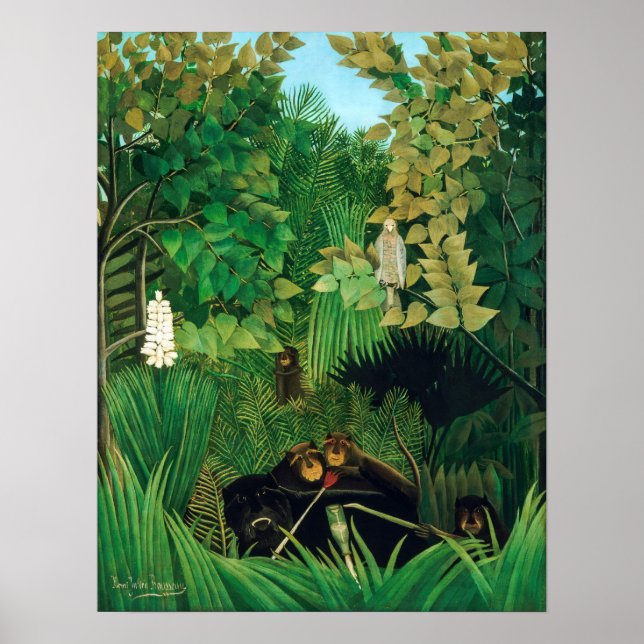 Poster Henri Rousseau - Les Joyeux Jesters (Devant)