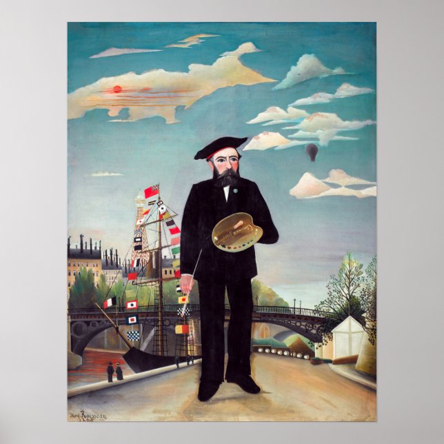 Poster Henri Rousseau - Mon portrait-Paysage (Devant)
