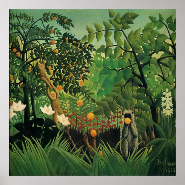 Poster Henri Rousseau - Paysage exotique (Devant)
