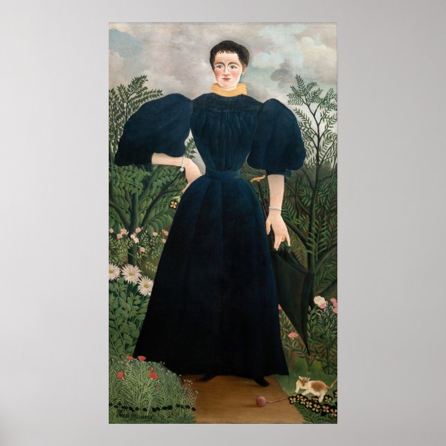 Poster Henri Rousseau - Portrait de Madame M. (Devant)